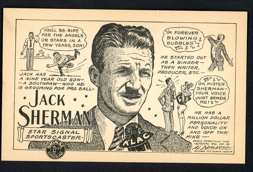 1947 Signal Oil Jack Sherman Hollywood EX 537129