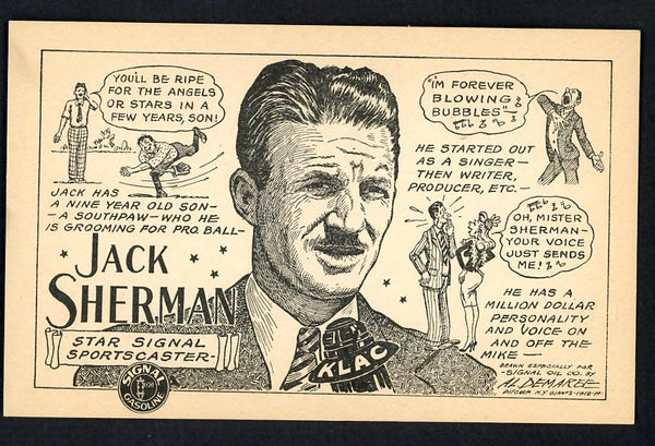 1947 Signal Oil Jack Sherman Hollywood EX 537129
