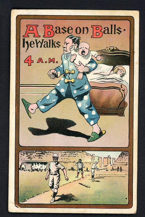 1912 PC798-2 Plays Off The Diamond A Base On Balls Posted 537137