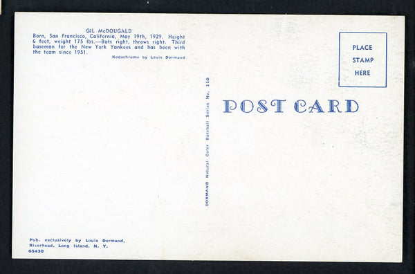 1952-55 Dormand #110 Gil McDougald Yankees EX+ 537143