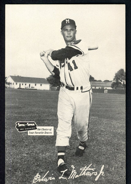 1954-56 Spic and Span Eddie Mathews Braves EX-MT 537144