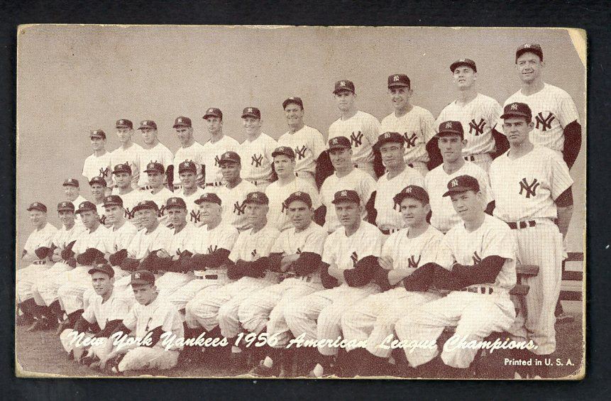 1947-66 Exhibits 1956 New York Yankees Team VG 537173