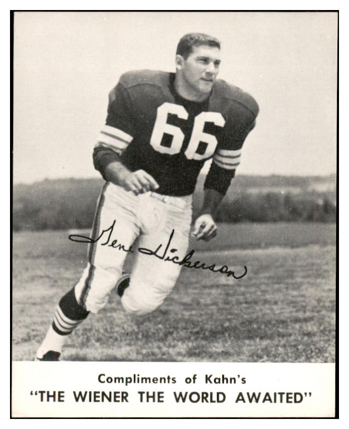 1961 Kahns Football Gene Hickerson Browns NR-MT 537182
