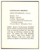 1961 Kahns Football Gene Hickerson Browns NR-MT 537182