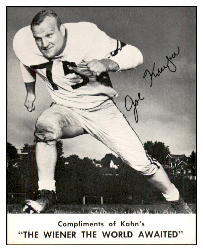 1961 Kahns Football Joe Krupa Steelers NR-MT 537183