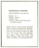 1961 Kahns Football John Reger Steelers NR-MT 537189