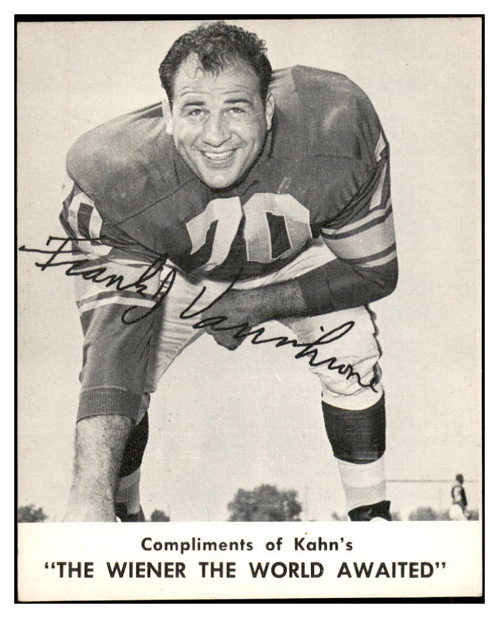 1961 Kahns Football Frank Varrichione Rams NR-MT 537192