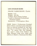 1961 Kahns Football Frank Varrichione Rams NR-MT 537192