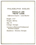 1962 Kahns Football Pete Case Eagles NR-MT 537194