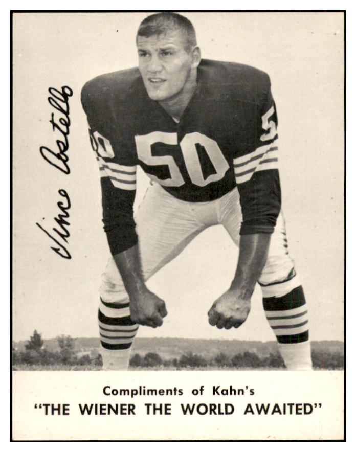 1962 Kahns Football Vince Costello Browns NR-MT 537196
