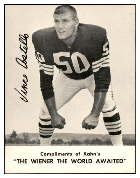 1962 Kahns Football Vince Costello Browns NR-MT 537196