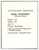 1962 Kahns Football Gene Hickerson Browns NR-MT 537198