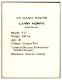 1962 Kahns Football Larry Morris Bears NR-MT 537207