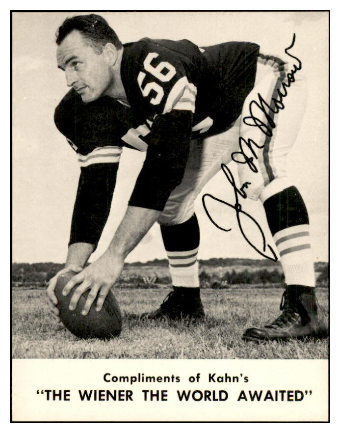 1962 Kahns Football John Morrow Browns NR-MT 537208