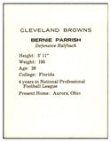 1962 Kahns Football Bernie Parrish Browns NR-MT 537211