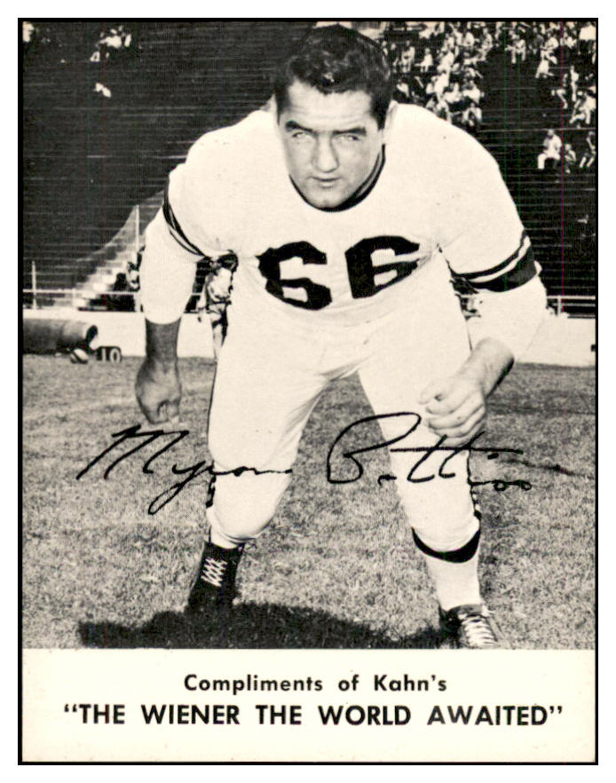 1962 Kahns Football Myron Pottios Steelers NR-MT 537212
