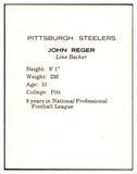 1962 Kahns Football John Reger Steelers NR-MT 537213