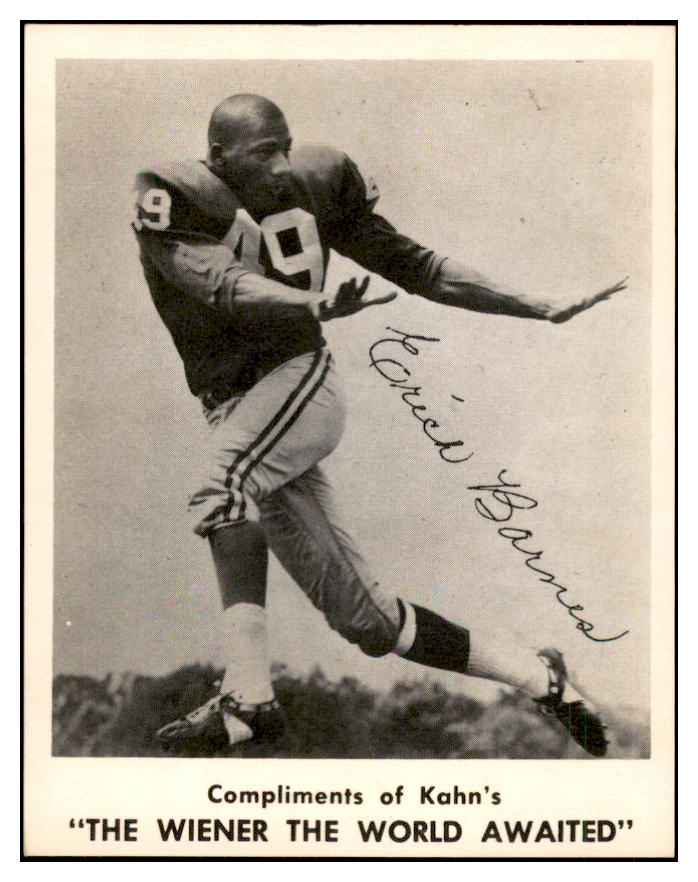 1963 Kahns Football Erich Barnes Giants NR-MT 537220