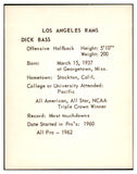 1963 Kahns Football Dick Bass Rams NR-MT 537221