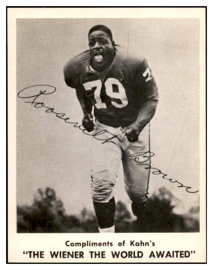 1963 Kahns Football Roosevelt Brown Giants NR-MT 537222