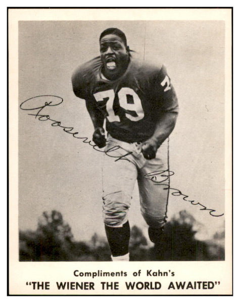 1963 Kahns Football Roosevelt Brown Giants NR-MT 537222