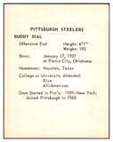 1963 Kahns Football Buddy Dial Steelers NR-MT 537227
