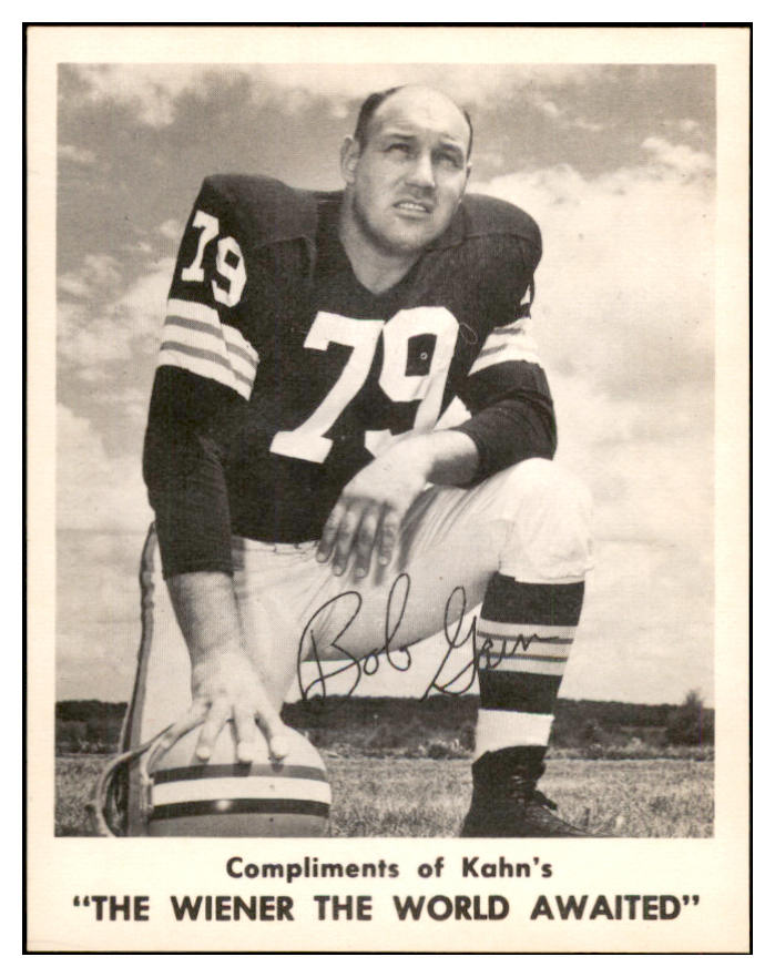 1963 Kahns Football Bob Gain Browns NR-MT 537230