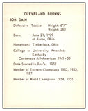 1963 Kahns Football Bob Gain Browns NR-MT 537230