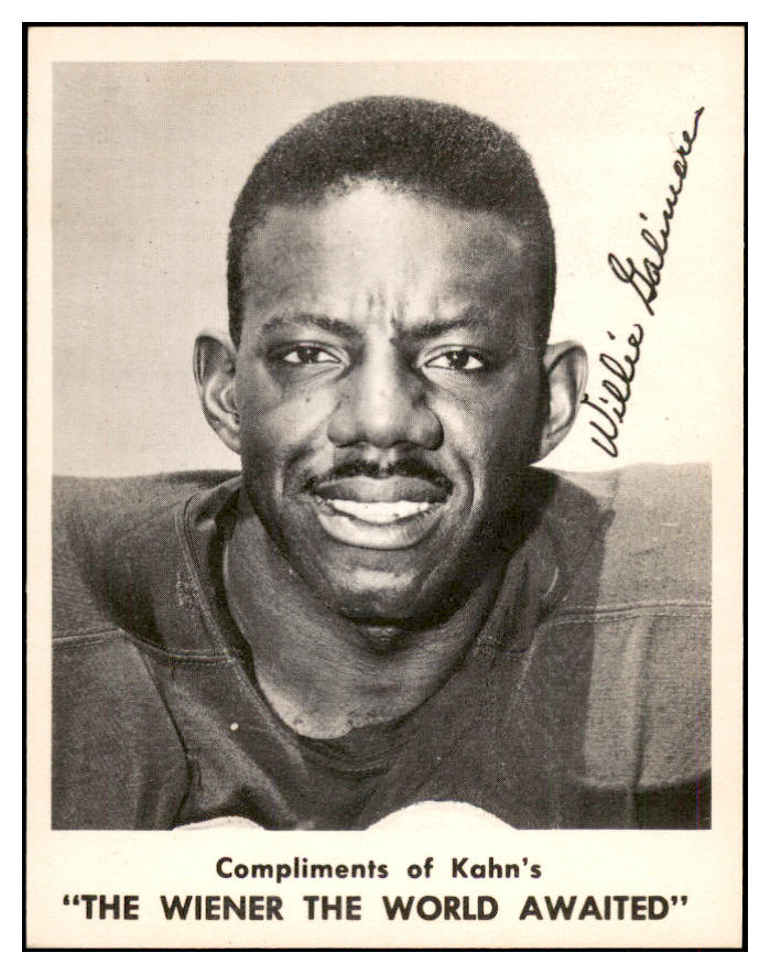1963 Kahns Football Willie Galimore Bears NR-MT 537231
