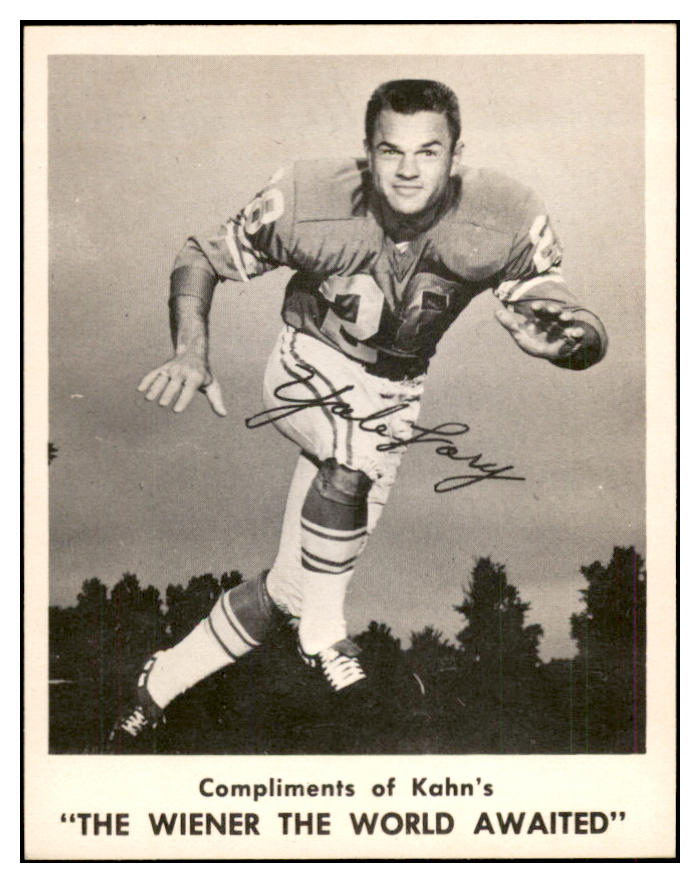 1963 Kahns Football Yale Lary Lions NR-MT 537241