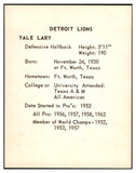 1963 Kahns Football Yale Lary Lions NR-MT 537241