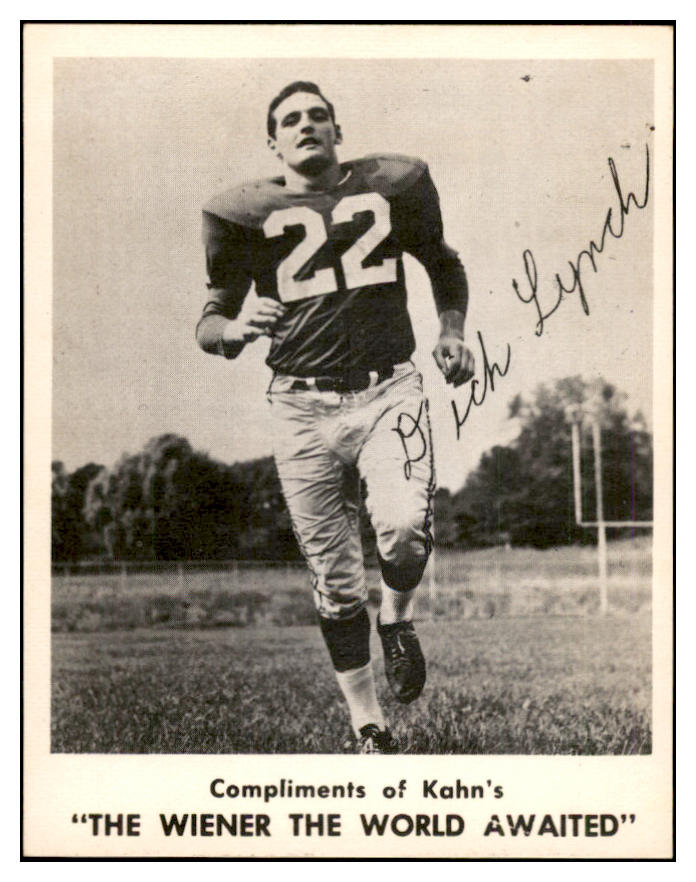 1963 Kahns Football Dick Lynch Giants NR-MT 537243