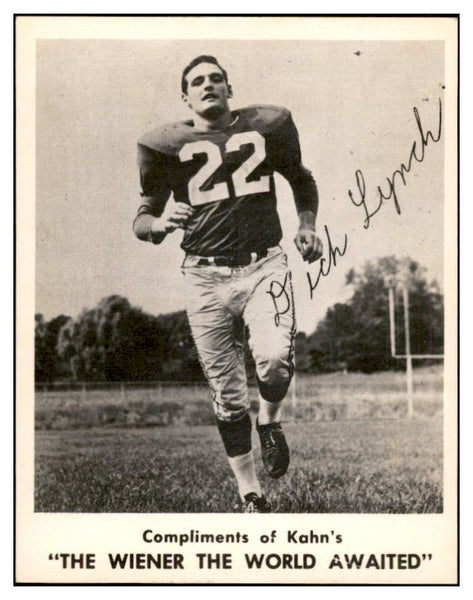 1963 Kahns Football Dick Lynch Giants NR-MT 537243