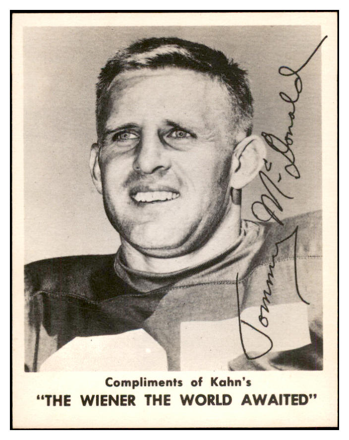 1963 Kahns Football Tommy McDonald Eagles NR-MT 537245
