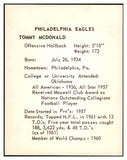 1963 Kahns Football Tommy McDonald Eagles NR-MT 537245