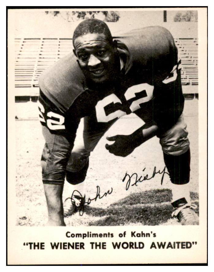 1963 Kahns Football John Nisby Washington NR-MT 537249