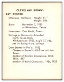 1963 Kahns Football Ray Renfro Browns NR-MT 537256