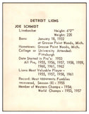 1963 Kahns Football Joe Schmidt Lions NR-MT 537260