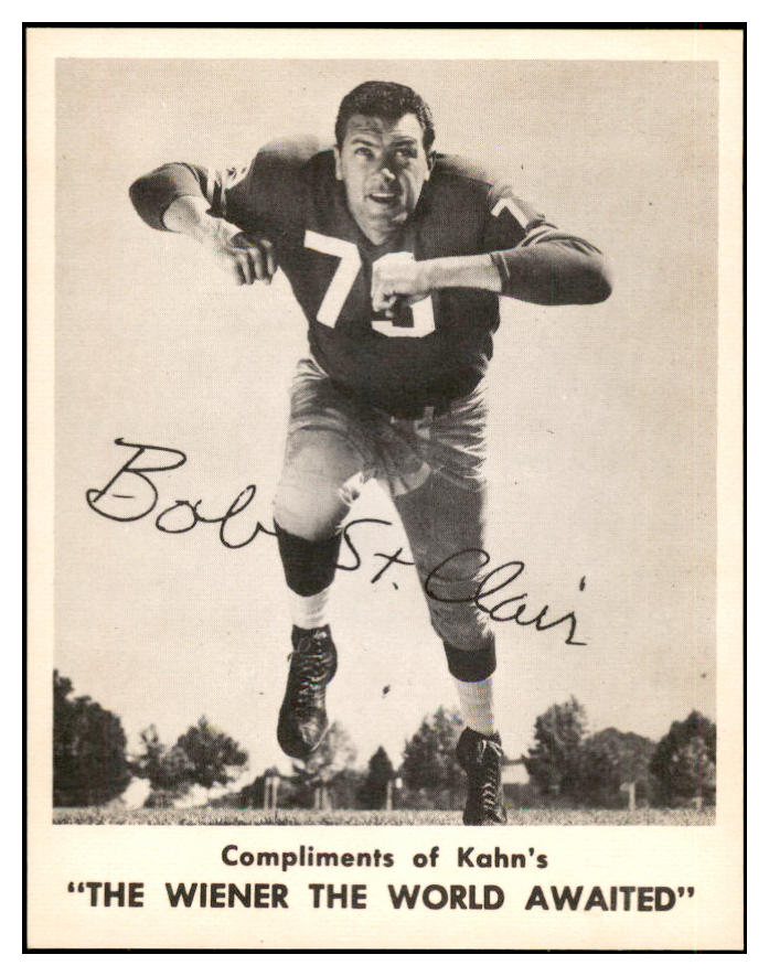 1963 Kahns Football Bob St. Clair 49ers NR-MT 537264