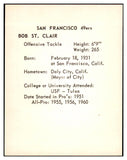 1963 Kahns Football Bob St. Clair 49ers NR-MT 537264
