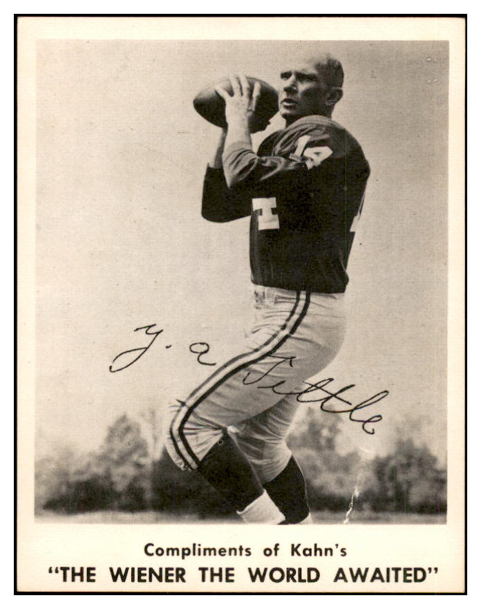 1963 Kahns Football Y.A. Tittle Giants NR-MT 537268