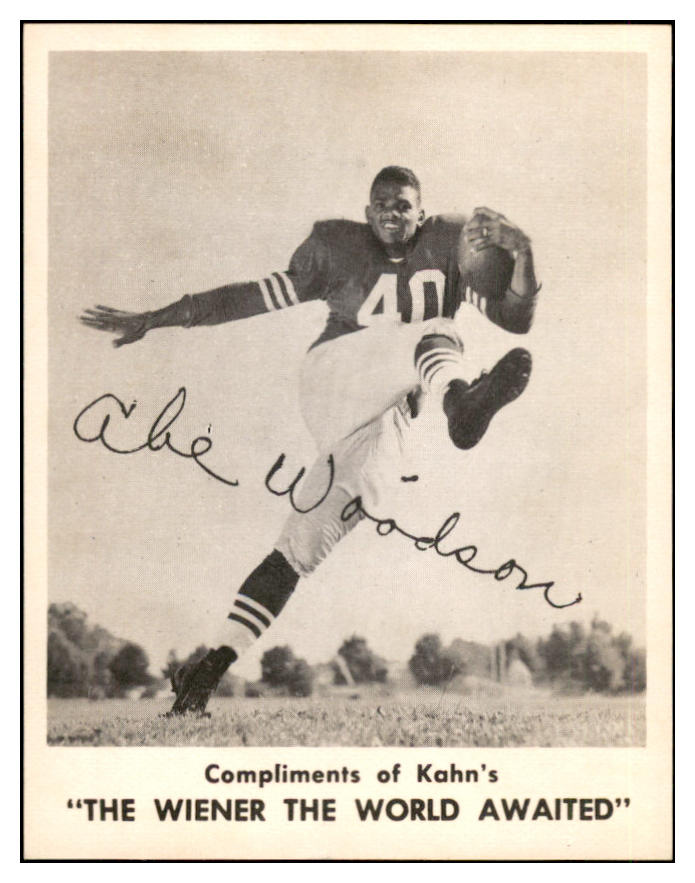 1963 Kahns Football Abe Woodson 49ers NR-MT 537272