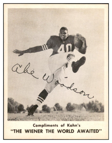 1963 Kahns Football Abe Woodson 49ers NR-MT 537272