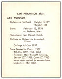 1963 Kahns Football Abe Woodson 49ers NR-MT 537272