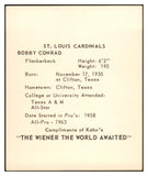 1964 Kahns Football Bobby Conrad Cardinals NR-MT 537275