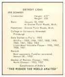 1964 Kahns Football Joe Schmidt Lions NR-MT 537288