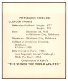 1964 Kahns Football Clendon Thomas Steelers NR-MT 537291