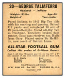 1948 Leaf Football #020 George Taliaferro Indiana EX-MT 537301