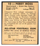 1948 Leaf Football #010 Perry Moss Packers EX-MT 537303