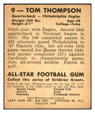 1948 Leaf Football #009 Tom Thompson Eagles EX 537305